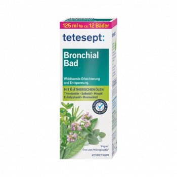 tetesept Bronchial Bad mit 6 aetherischen Oelen, vegan, 125ml